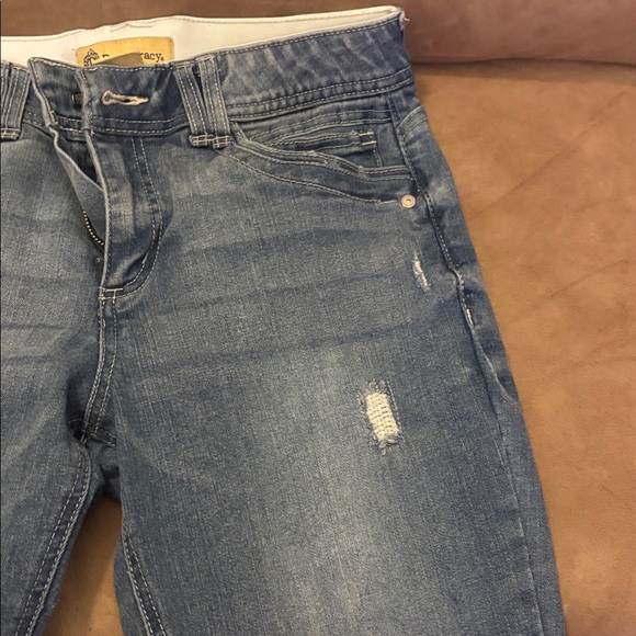 Democracy Distressed Blue Skinny Jeans - Picture 6 of 7